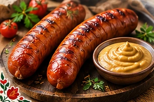 Illustrative serving of Hungarian sausage